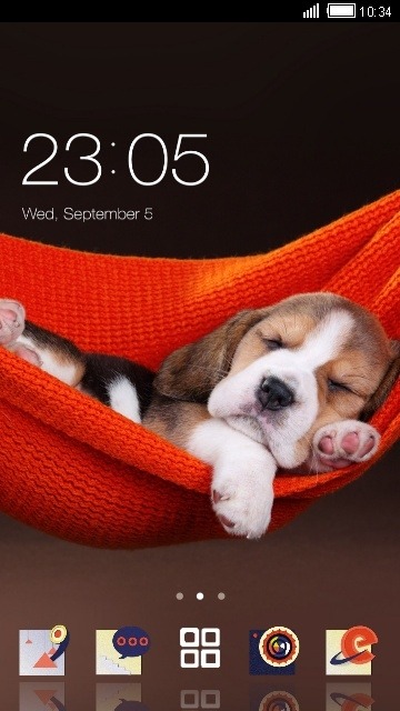 Cute Puppy CLauncher Android Theme Image 1