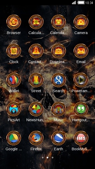 Fire Skull CLauncher Android Theme Image 2