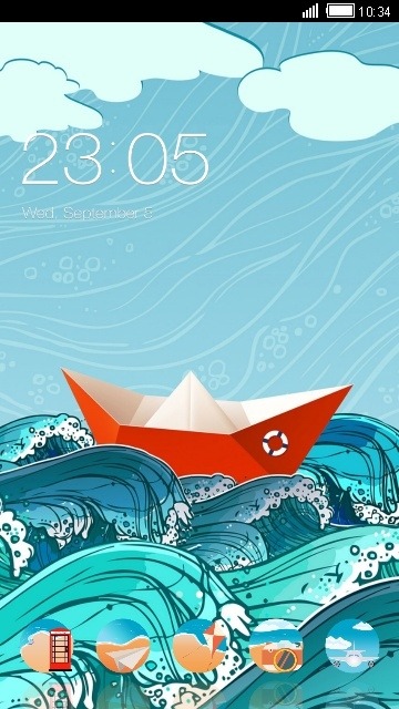 Paper Boat CLauncher Android Theme Image 1