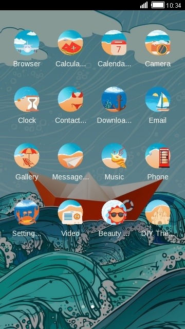 Paper Boat CLauncher Android Theme Image 2