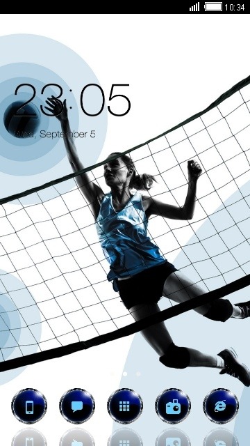 Sports Girl CLauncher Android Theme Image 1