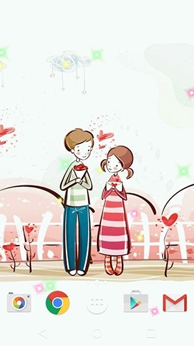 Cute Lovers Android Wallpaper Image 1