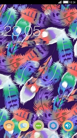Colorful Feathers CLauncher Android Theme Image 1