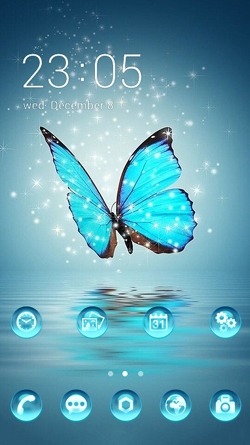 Crystal Butterfly CLauncher Android Theme Image 1