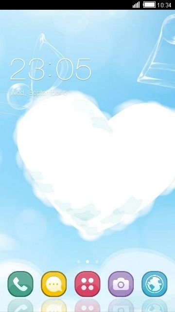 Cloud Heart CLauncher Android Theme Image 1