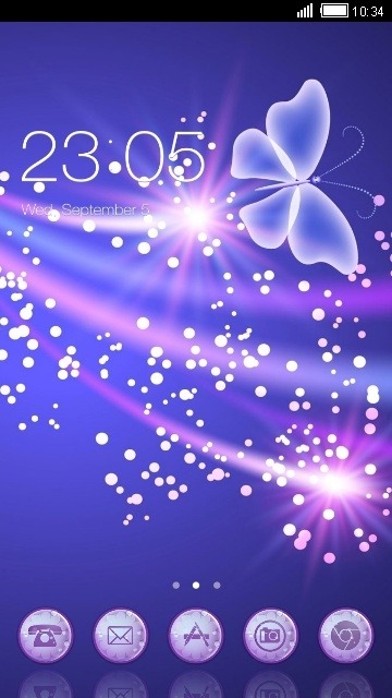 Purple Butterfly CLauncher Android Theme Image 1