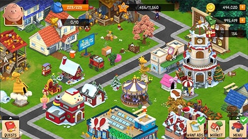 Peanuts. Snoopy&#039;s Town Tale: City Building Simulator Android Game Image 2