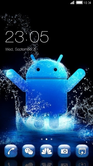 Android Blue CLauncher Android Theme Image 1