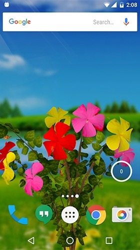 Hibiscus 3D Android Wallpaper Image 1
