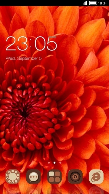 Red Flower CLauncher Android Theme Image 1