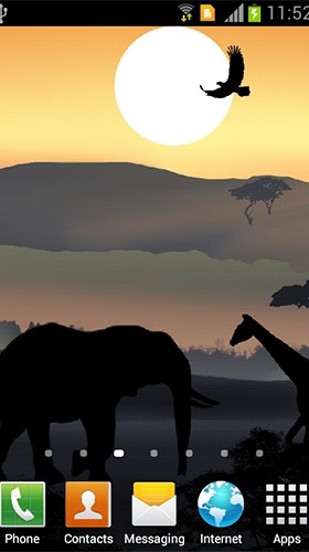 African Sunset Android Wallpaper Image 1