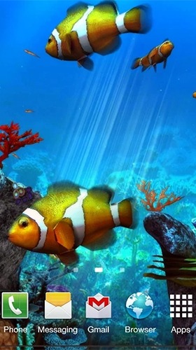 Clownfish Aquarium 3D Android Wallpaper Image 1