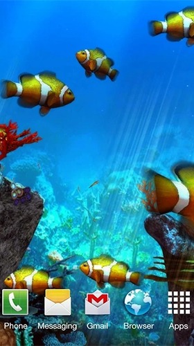Clownfish Aquarium 3D Android Wallpaper Image 2