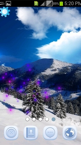 Winter Snowfall Android Wallpaper Image 4