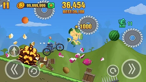 Hill Dismount: Smash The Fruits Android Game Image 3