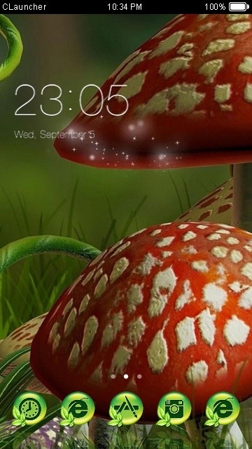 Mushrooms CLauncher Android Theme Image 1