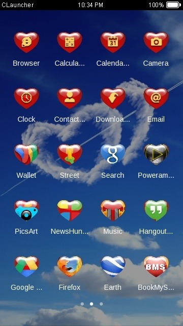 Love Hearts CLauncher Android Theme Image 2