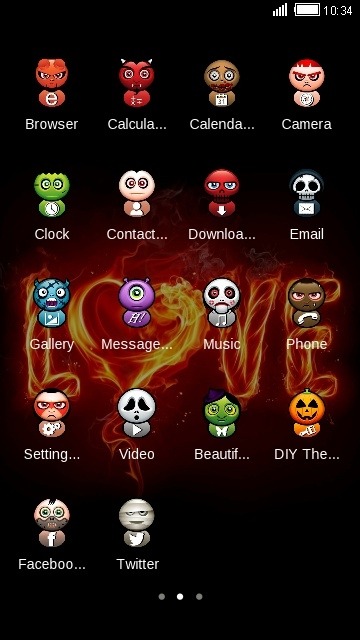 Fire Love CLauncher Android Theme Image 2