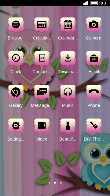 Cute Owl CLauncher Android Theme Image 2