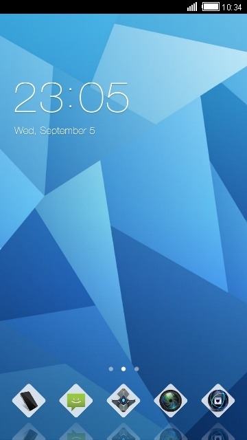 Blue Crystal CLauncher Android Theme Image 1