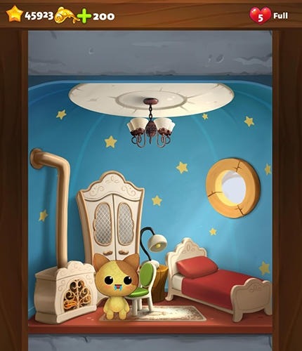 Cat Home Design: Decorate Cute Magic Kitty Mansion Android Game Image 3