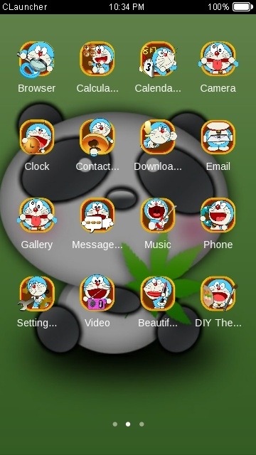 Cute Panda CLauncher Android Theme Image 2