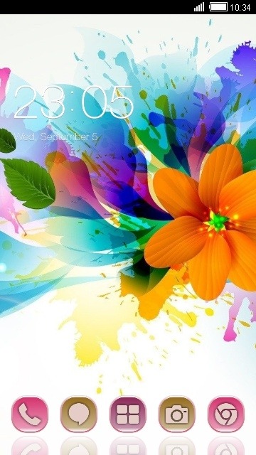 Colorful Flower CLauncher Android Theme Image 1