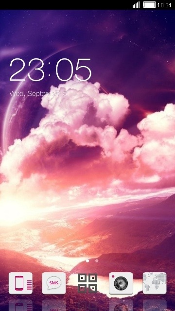 Pink Sky CLauncher Android Theme Image 1