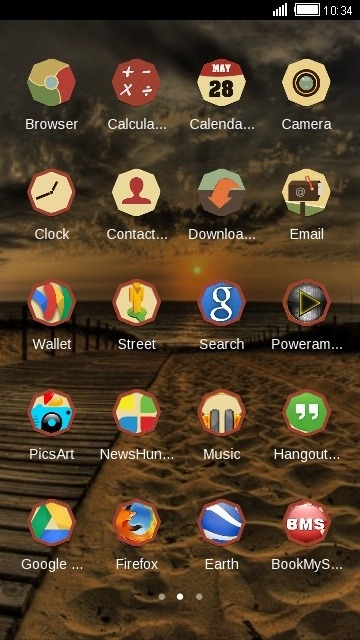 Sunset CLauncher Android Theme Image 2