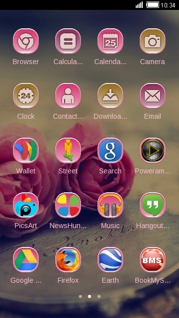 Rose CLauncher Android Theme Image 2