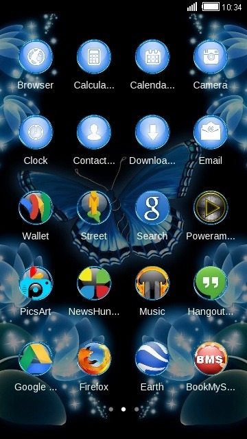 Neon Butterfly CLauncher Android Theme Image 2