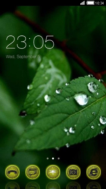 Green Leaf CLauncher Android Theme Image 1