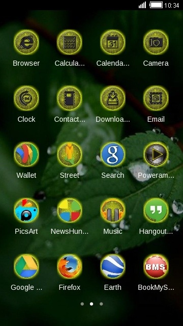 Green Leaf CLauncher Android Theme Image 2