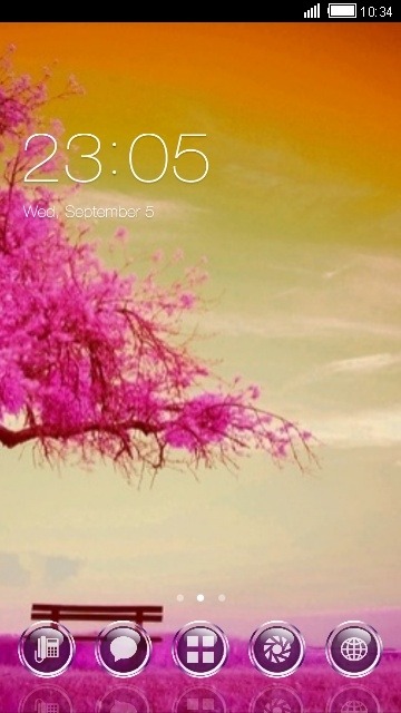 Pink Tree CLauncher Android Theme Image 1