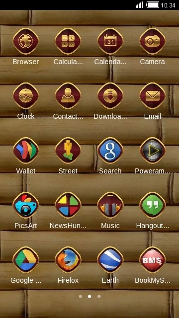 Wood CLauncher Android Theme Image 2