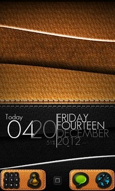 Leather Go Launcher Android Theme Image 1