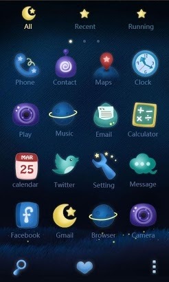 Rainbow Night Go Launcher Android Theme Image 2