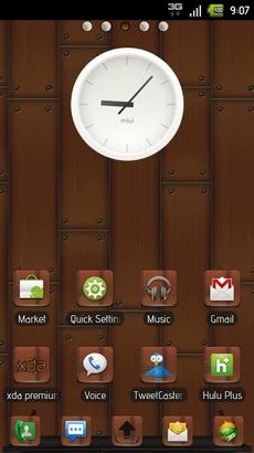 Modern Wood Go Launcher Android Theme Image 1