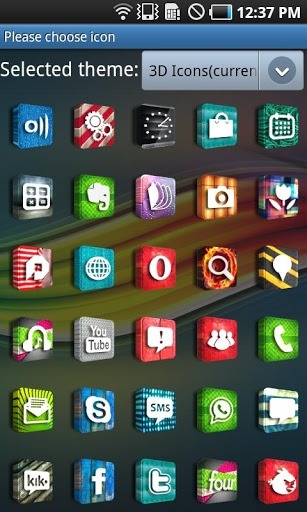 3D Icons Go Launcher Android Theme Image 2