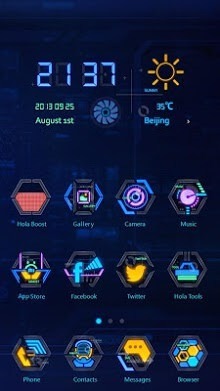 Techno Robots Hola Launcher Android Theme Image 1