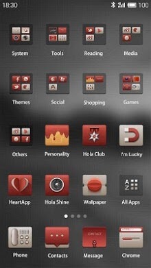 Simple And Red Hola Launcher Android Theme Image 2