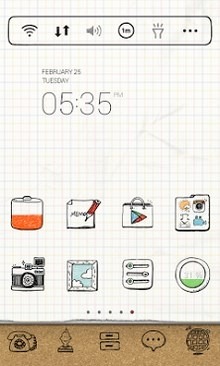 Drawing Note Dodol Launcher Android Theme Image 1