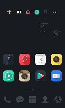 Dark Chic Dodol Launcher Android Theme Image 1