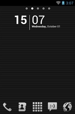 Monochromacy Black Go Launcher Android Theme Image 1