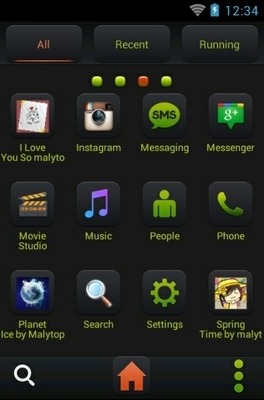 Darkness Go Launcher Android Theme Image 2