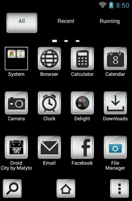 Droid City Go Launcher Android Theme Image 2