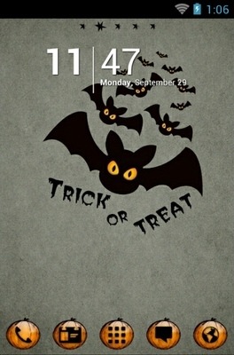 Halloween Bats Go Launcher Android Theme Image 1