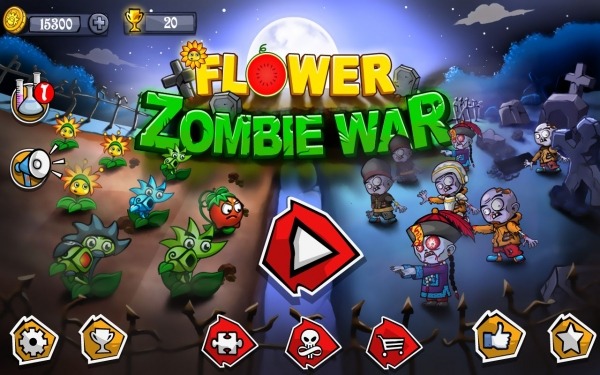 Flower Zombie War Android Game Image 1