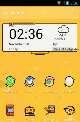 Crazy Yellow Hola Launcher Android Theme Image 1