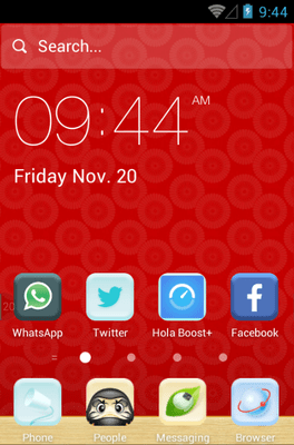 Velvet Red Hola Launcher Android Theme Image 1